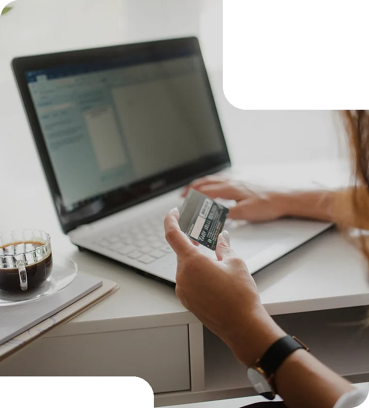 Paying online with a credit card